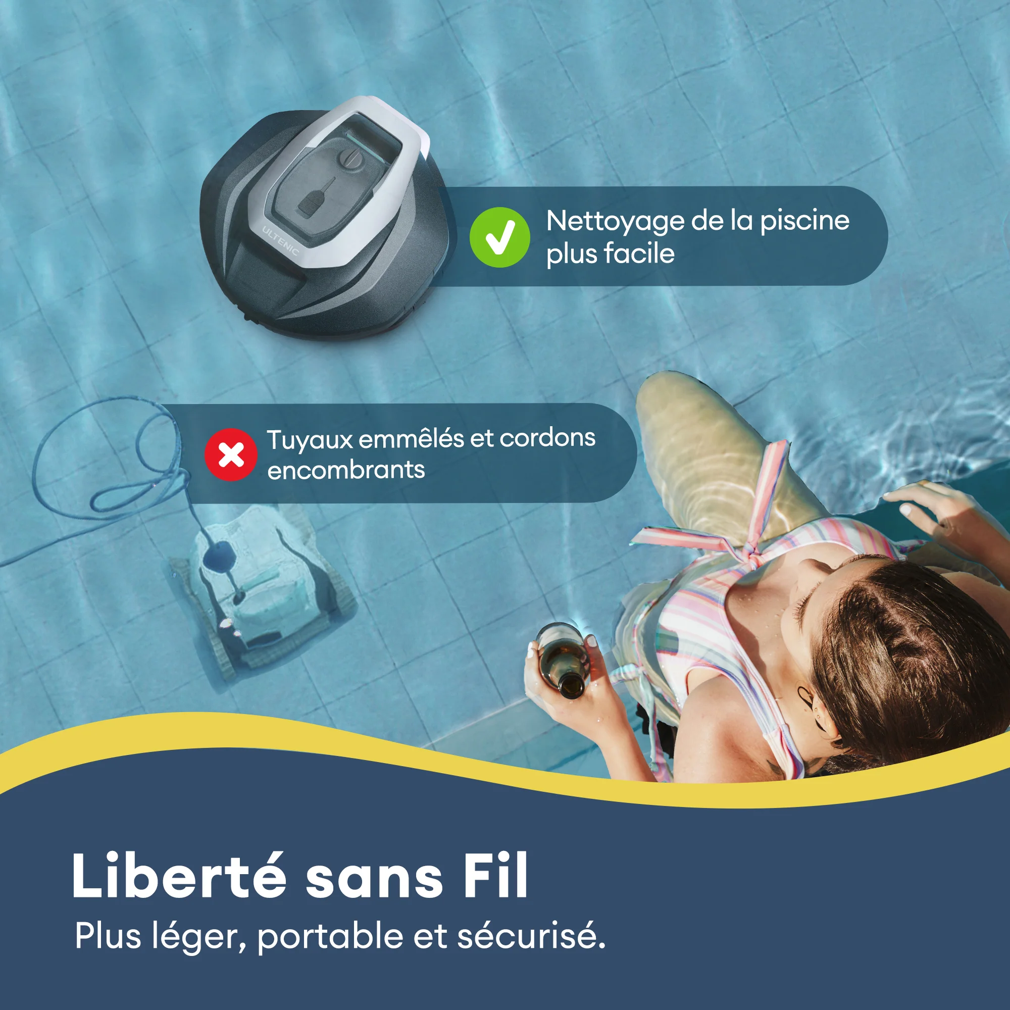 Ultenic Pooleco 10 Series Nettoyeur de Piscine Robotisé Sans Fil - Image 5