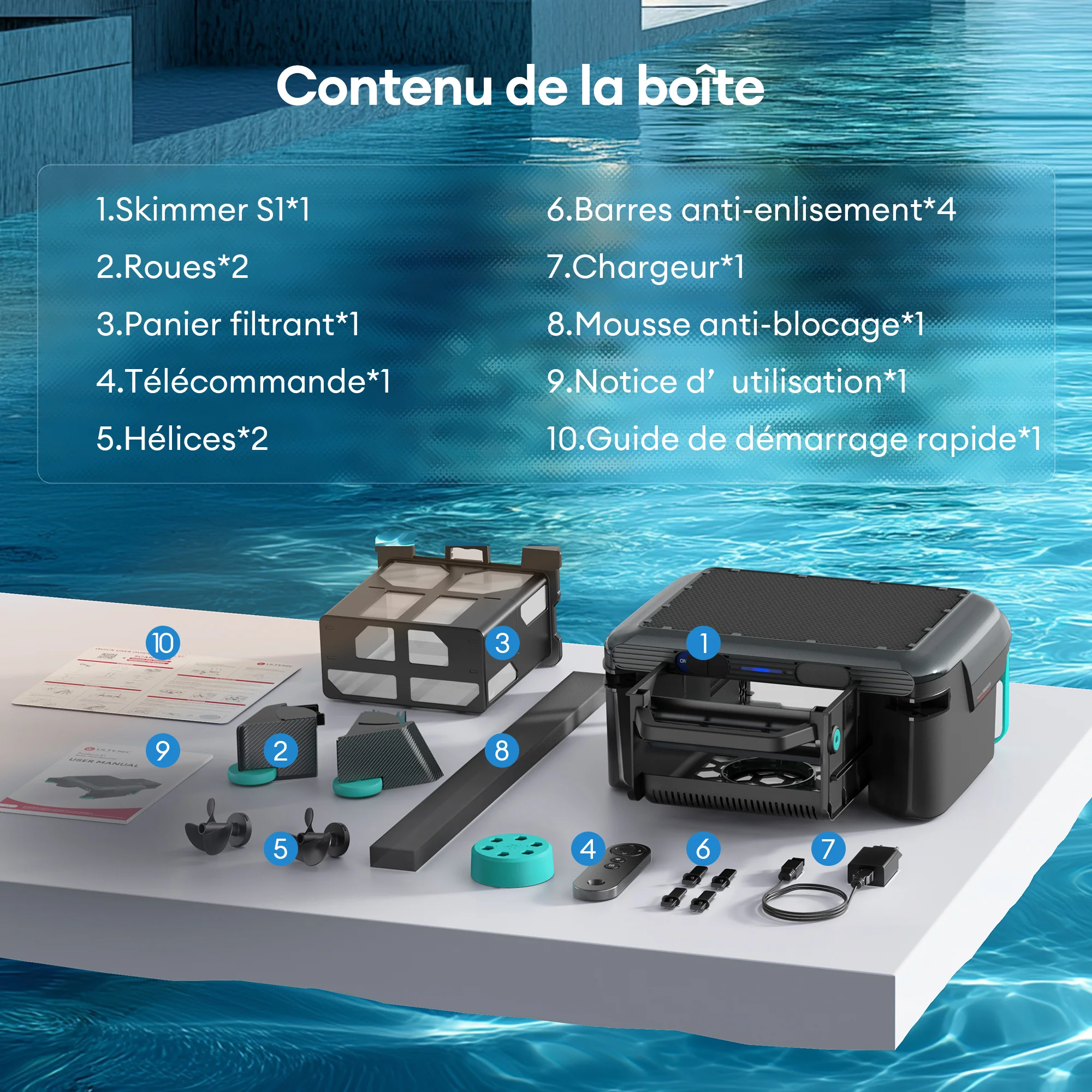 Ultenic Pooleco S1 Robot Solaire Skimmer de Piscine - Image 11