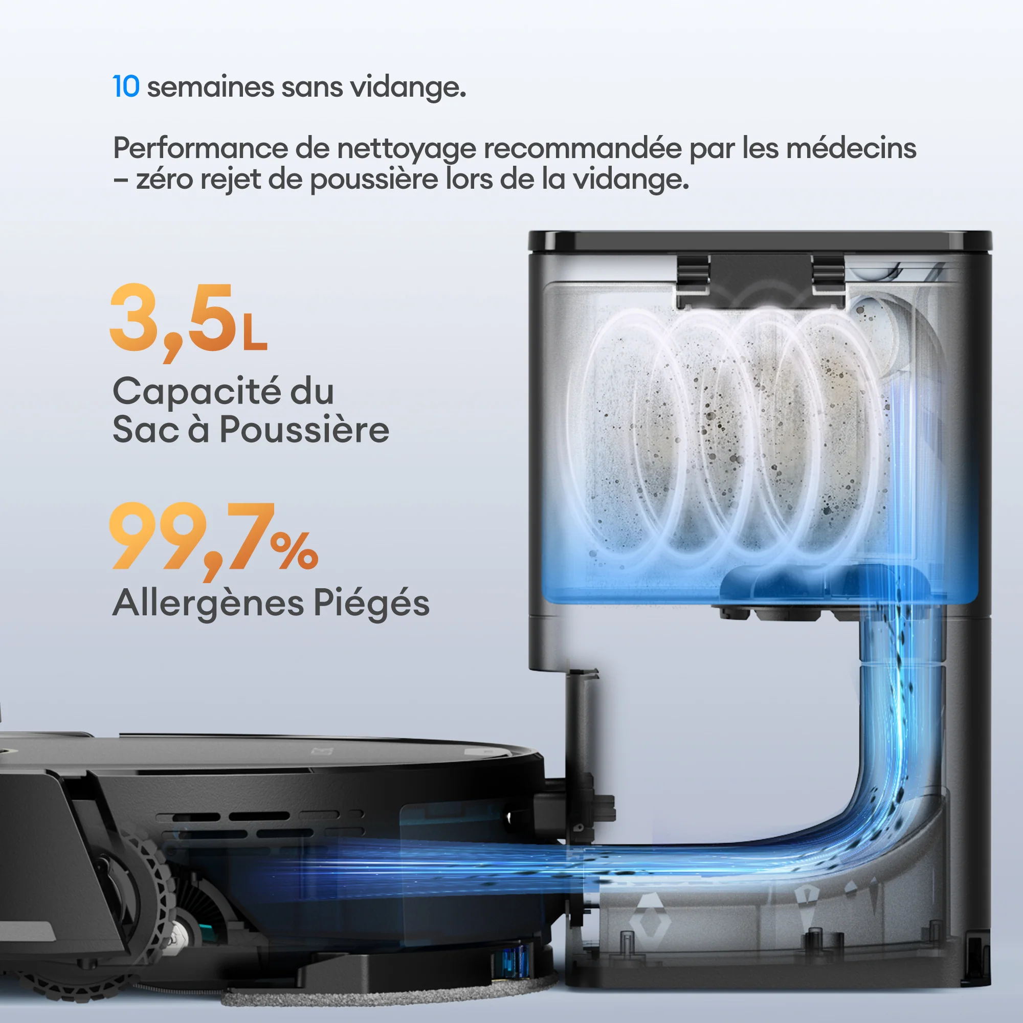 Ultenic T20 Pro Robot Aspirateur Laveur - Image 4