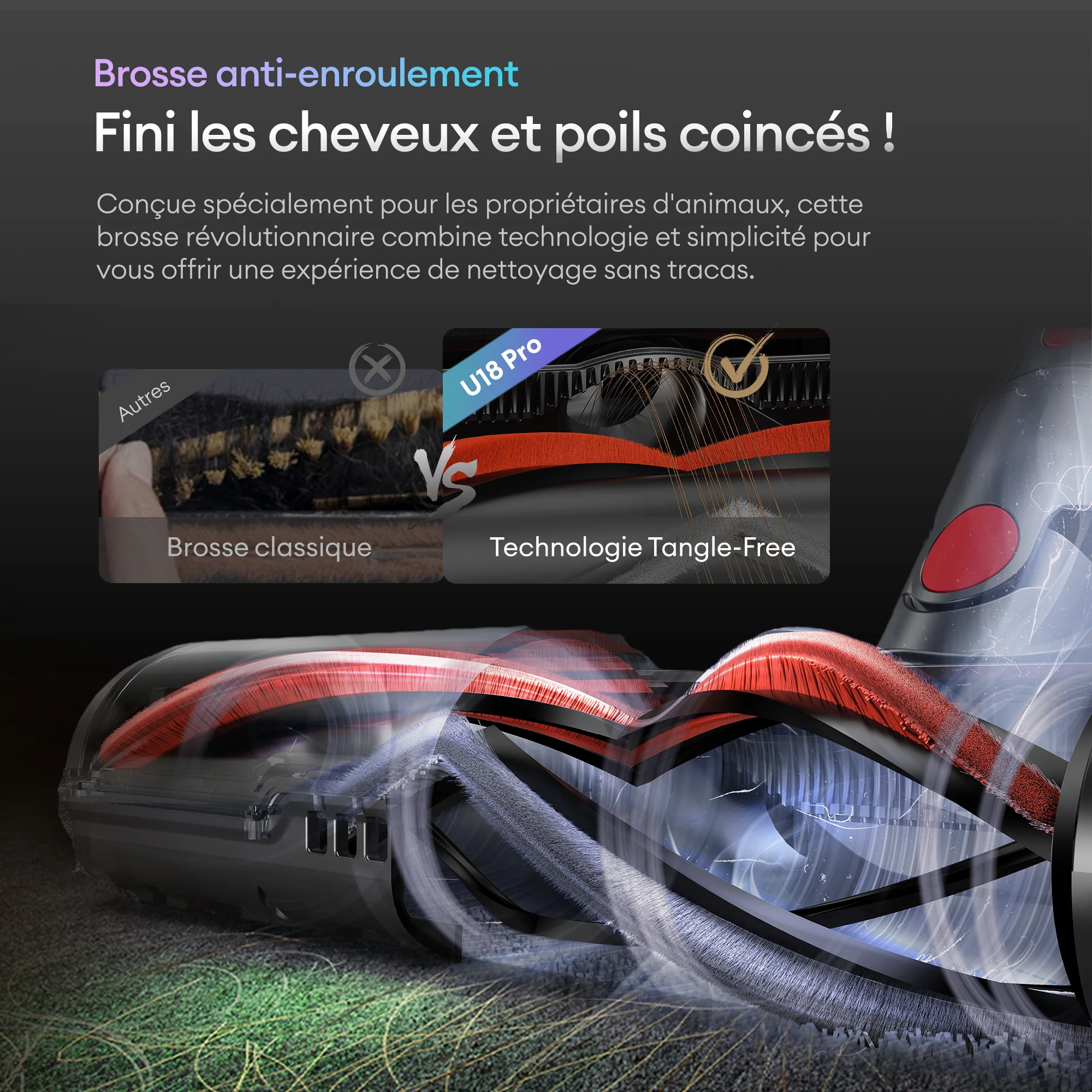 Ultenic U18 PowerPro Aspirateur Balai Sans Fil - Image 4